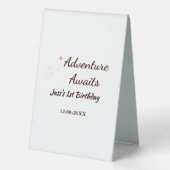 Plaque De Table L'aventure attend planificateur de date de nom d'a (Verso)