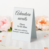 Plaque De Table L'aventure commence ajouter nom date année lieu (In SItu (Mariage))