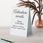 Plaque De Table L'aventure commence ajouter nom date année lieu (En SItu (Tableau))