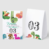 Plaque De Table L'aventure commence avec bébé Dino (Recto/verso)