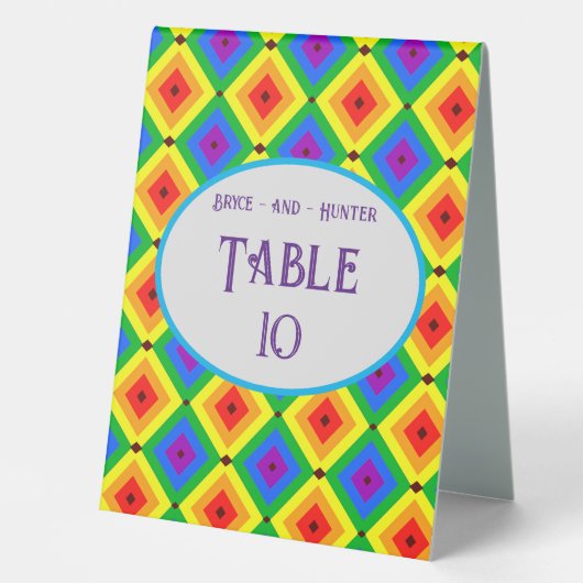 PLAQUE DE TABLE LBGTQA+ (Recto)