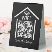 Plaque De Table Le code QR Wifi Scan to Connect est sur la maison (In SItu (Mariage))