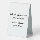 Plaque De Table Le meilleur endroit (Verso)