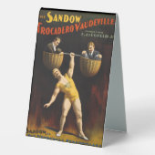 Plaque De Table Le Sandow Eugen Sandow Vaudeville Weightlifter (Verso)