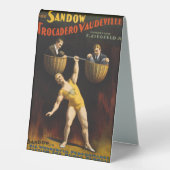 Plaque De Table Le Sandow Eugen Sandow Vaudeville Weightlifter (Recto)