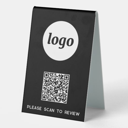 Plaque De Table Lecteur de code QR Analyse d'entreprise pour révis (Verso)