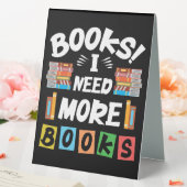 Plaque De Table Lecteur Livres-cadeaux J'ai besoin de plus de livr (In SItu (Mariage))