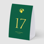 Plaque De Table Lemon Wedding Table Number (Verso)