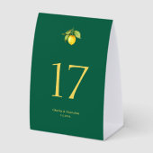 Plaque De Table Lemon Wedding Table Number (Recto)