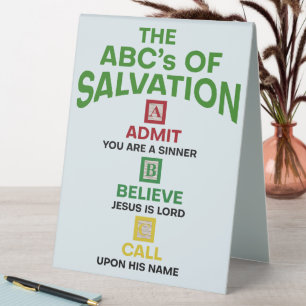 Plaque De Table Les ABC du salut