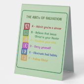 Plaque De Table Les ABC du salut (Recto)