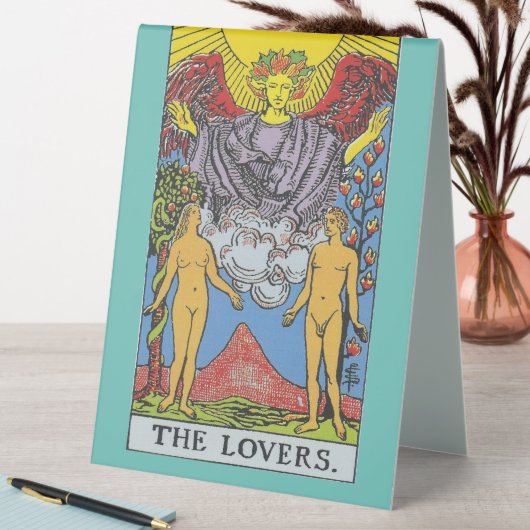 Plaque De Table Les Lovers Tarot Card Tarots Lecture (En SItu (Tableau))