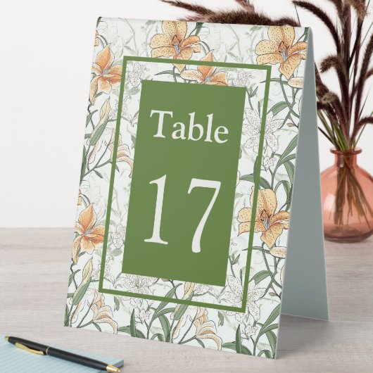 Plaque De Table Les Lys Tigre, verts, (En SItu (Tableau))