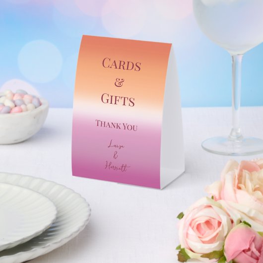 Plaque De Table Lesbian Wedding Pride Flag Gradient Cards & Gifts (Insitu (mariage))