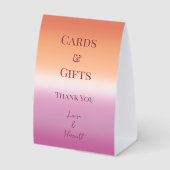 Plaque De Table Lesbian Wedding Pride Flag Gradient Cards & Gifts (Recto)