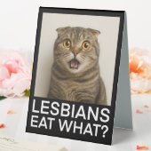 Plaque De Table Lesbians Eat What Funny (In SItu (Mariage))