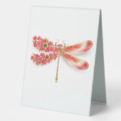 Plaque De Table libellule de fleurs avec sakura de bijoux (Recto)