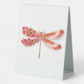 Plaque De Table libellule de fleurs avec sakura de bijoux (Verso)
