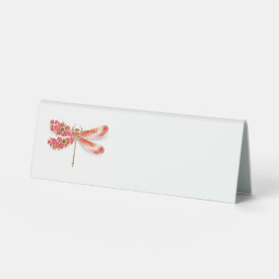 Plaque De Table libellule de fleurs avec sakura de bijoux