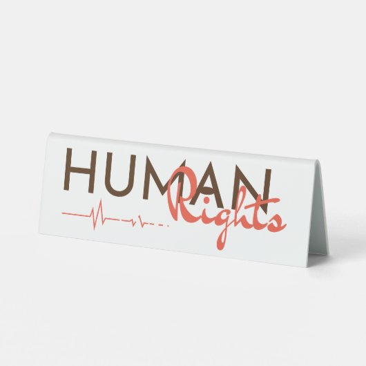 Plaque De Table Lifeline to Human Rights (Verso)