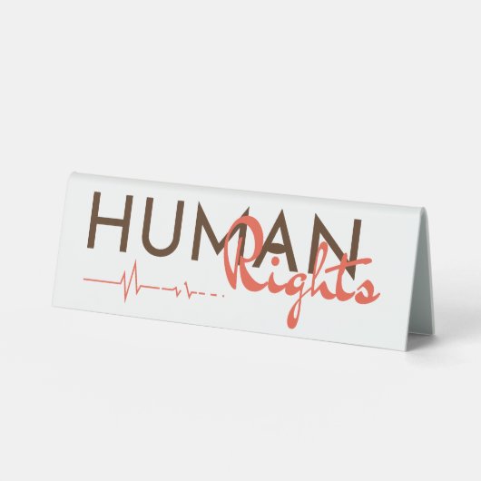 Plaque De Table Lifeline to Human Rights (Recto)