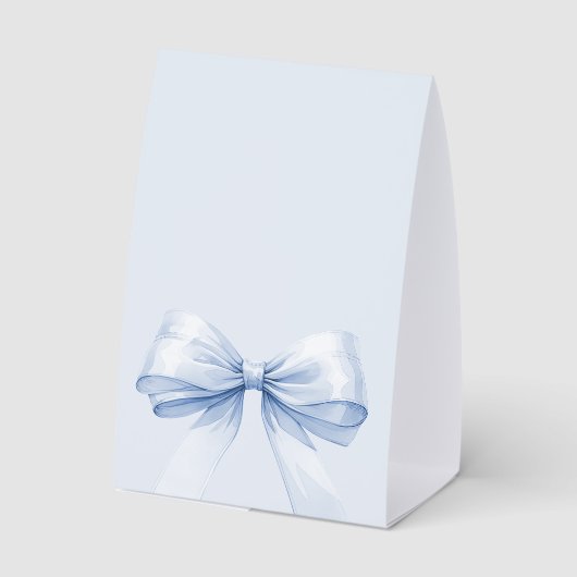 Plaque De Table Light blue bow DIY write your own party (Verso)
