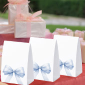 Plaque De Table Light blue bow DIY write your own party