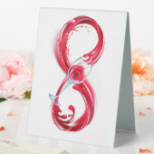 Plaque De Table L'infini avec du vin rouge (In SItu (Mariage))