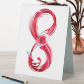 Plaque De Table L'infini avec du vin rouge (En SItu (Tableau))