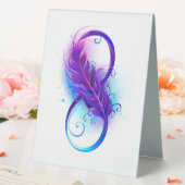 Plaque De Table L'infini avec plume violette (In SItu (Mariage))