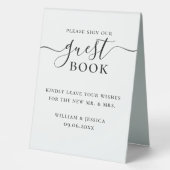 Plaque De Table Livre d'invité minimaliste Mariage (Recto)