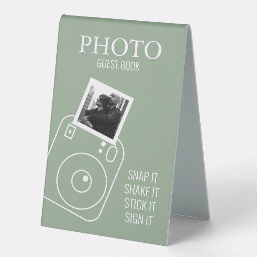 Plaque De Table Livre d'invités photo (Recto)