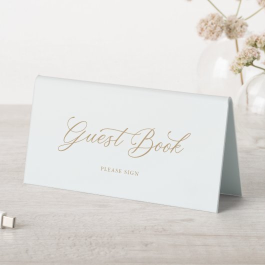 Plaque De Table Livre d'or Elegant Modern Script (En SItu (Tableau))