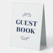 Plaque De Table Livre d'or Navy Flourish (Verso)