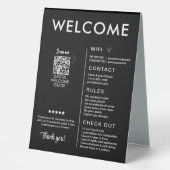 Plaque De Table Location de vacances moderne Accueil (Recto)