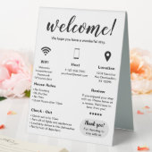 Plaque De Table Location de vacances moderne Accueil (In SItu (Mariage))