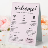 Plaque De Table Location de vacances moderne Accueil (In SItu (Mariage))