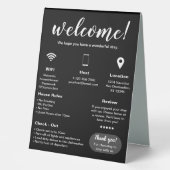 Plaque De Table Location de vacances moderne Accueil (Recto)