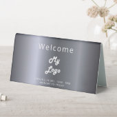Plaque De Table Logo affaires argent ouvert bureau fermé (En SItu (Tableau))