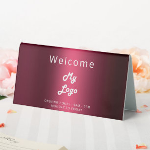 Plaque De Table Logo affaires Bourgogne ouvert fermé