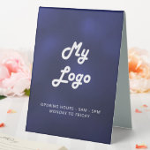 Plaque De Table Logo business marine bleu blanc (In SItu (Mariage))