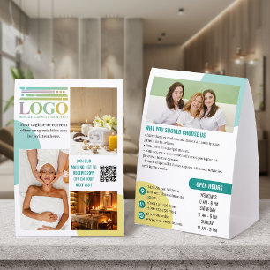 Plaque De Table Logo Cercles Turquoise Jaune Photos Entreprise