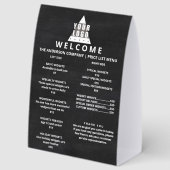 Plaque De Table Logo Chalkboard 5x7 Promotion Double Column List (Recto)