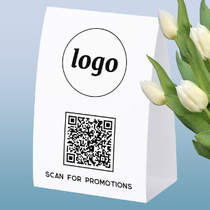Plaque De Table Logo Code QR Entreprise Scannez pour les Promotion