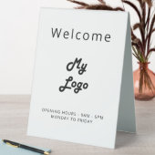 Plaque De Table Logo commerce blanc noir ouvert fermé (En SItu (Tableau))