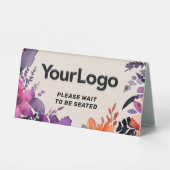 Plaque De Table Logo d'affaires personnalisé Restaurant Café Profe (Recto)