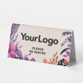 Plaque De Table Logo d'affaires personnalisé Restaurant Café Profe (Verso)