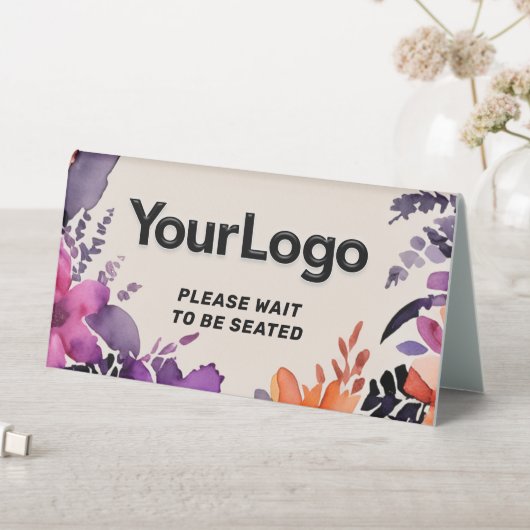 Plaque De Table Logo d'affaires personnalisé Restaurant Café Profe (En SItu (Tableau))