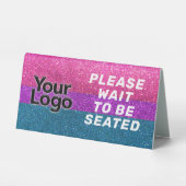 Plaque De Table Logo d'affaires personnalisé Restaurant Café Profe (Recto)