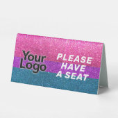 Plaque De Table Logo d'affaires personnalisé Restaurant Café Profe (Verso)